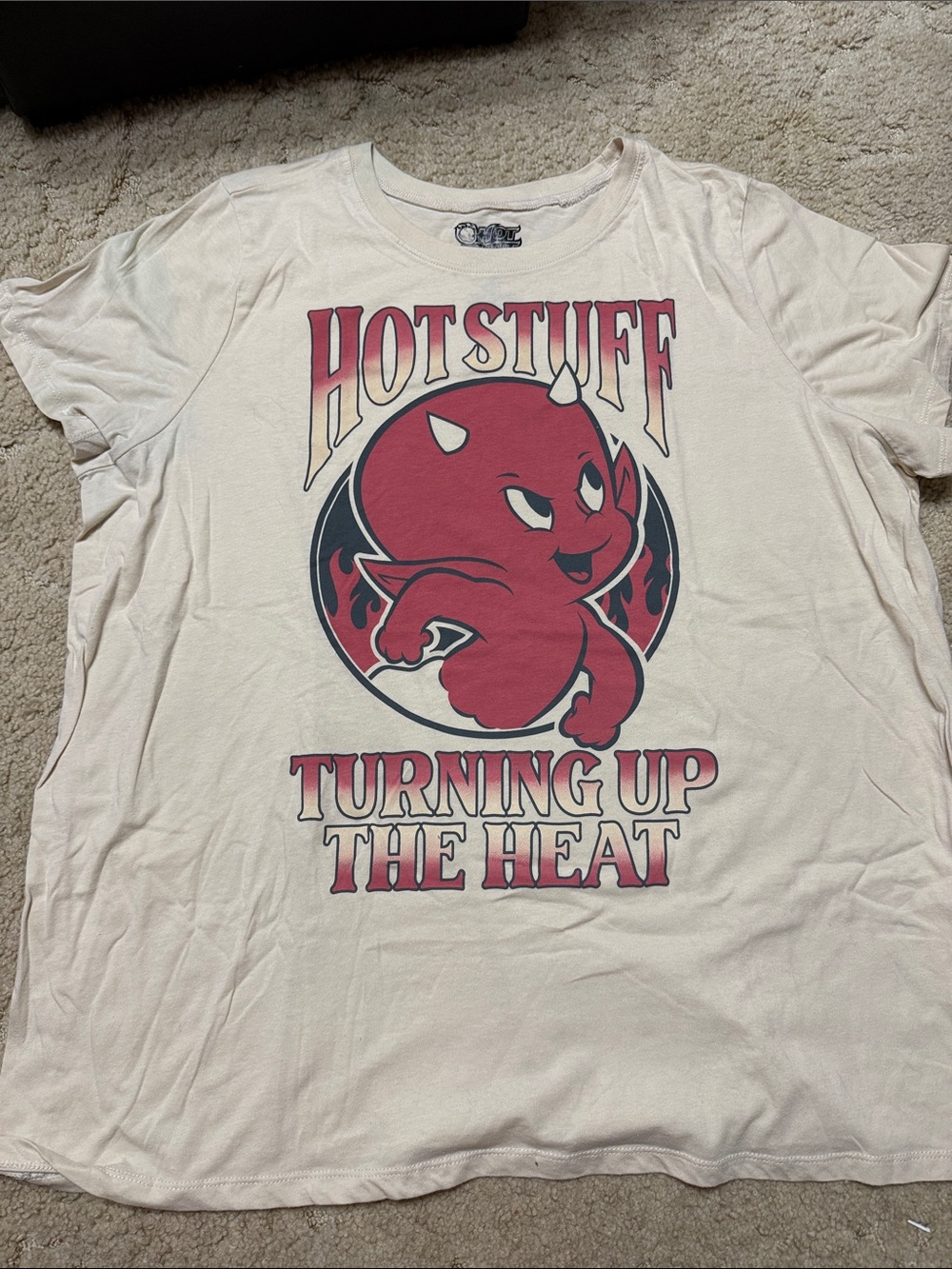 torrid Cream Graphic Tee with Red Devil Print